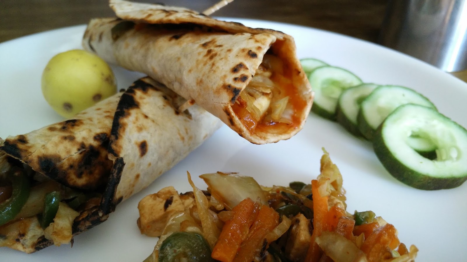 Kathi Roll Vegetarian Recipe Healthy Kadai
