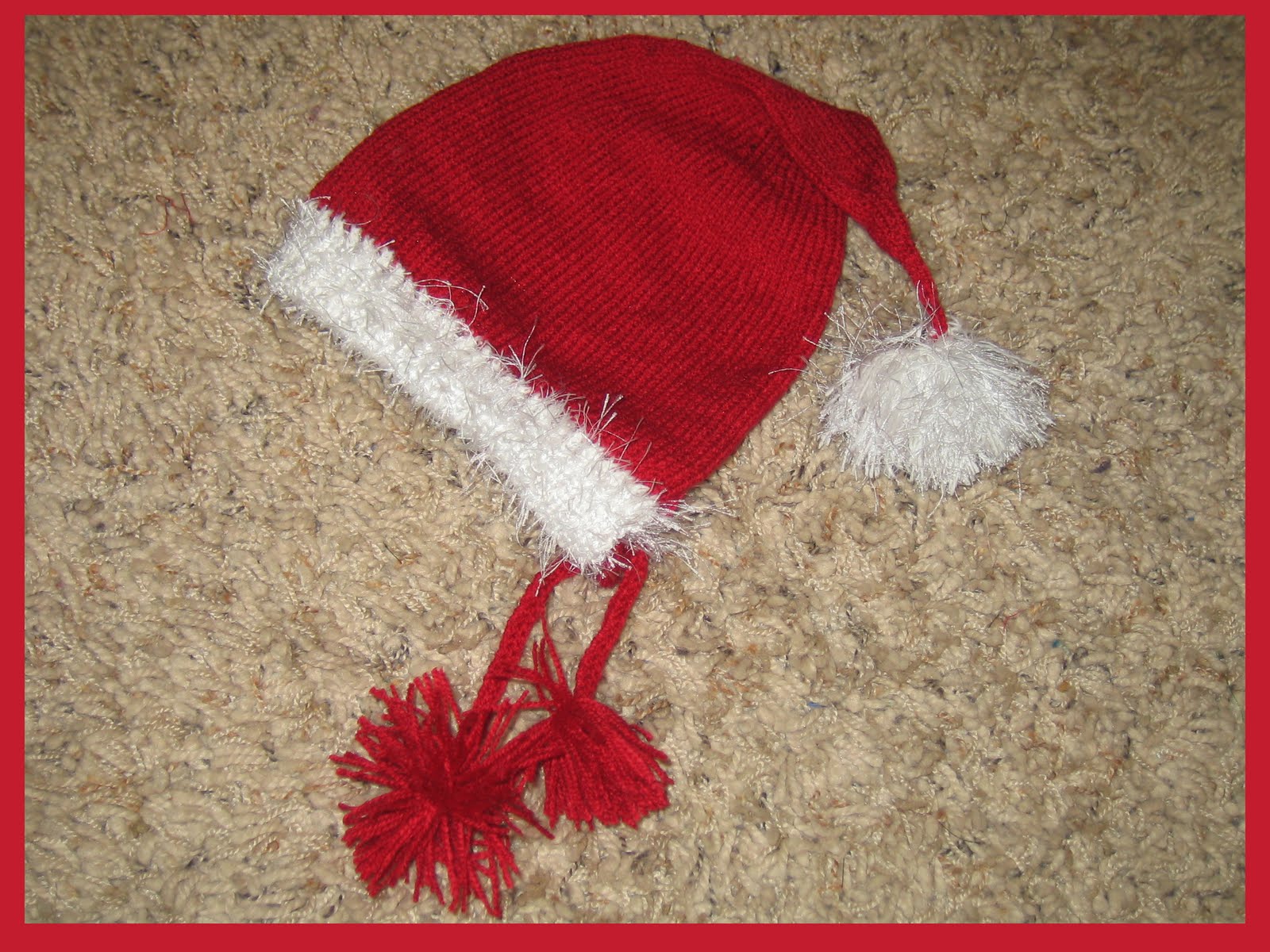 Marzipanknits: Free machine knit pattern for a baby Santa hat
