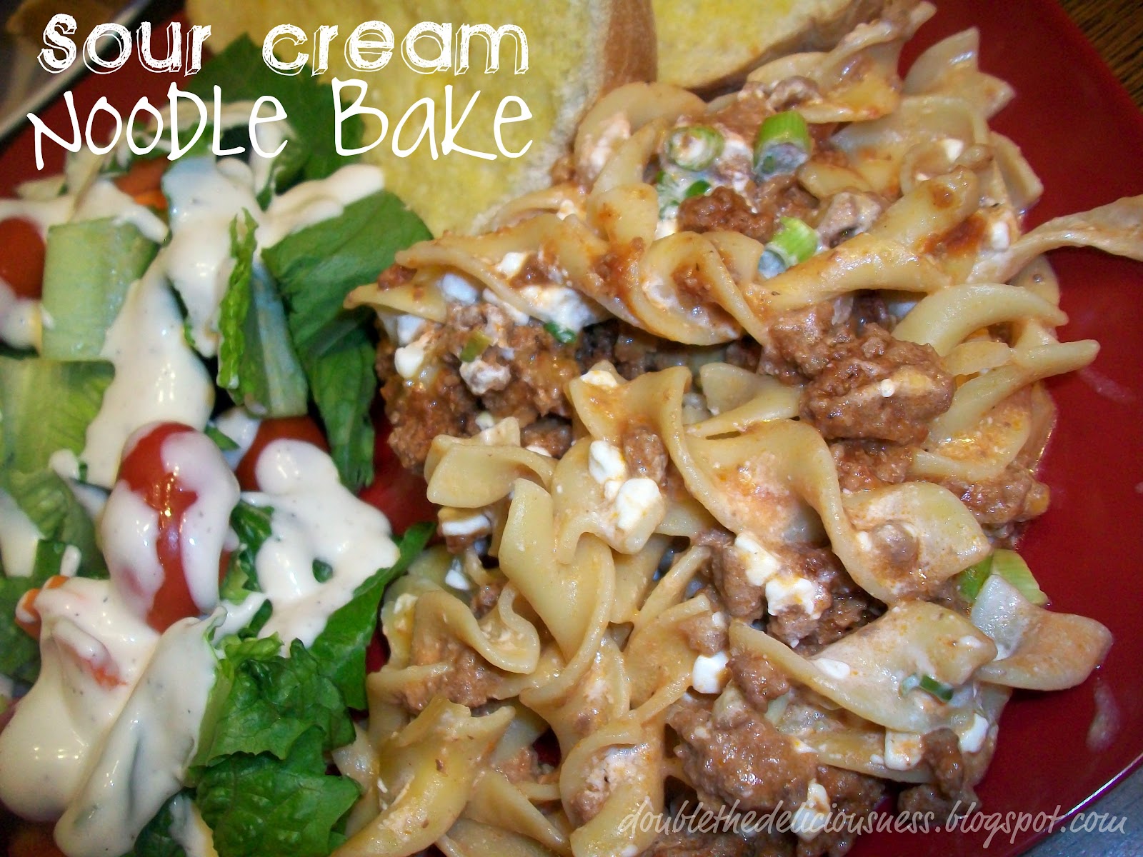 Double the Deliciousness Sour Cream Noodle Bake