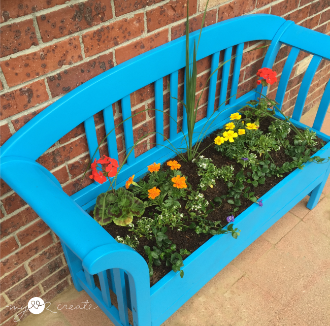 Bench Repurposed into a Planter My Love 2 Create