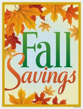 Fall and Labor Day Sale Signs and Sale Tags