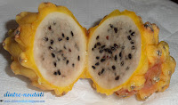 pret culoare cum arata de unde cumpar carrefour Yellow pitahaya, yellow dragon fruit sau fructul dragonului galben - Al doilea fruct exotic din categoria pitaia încercat de mine