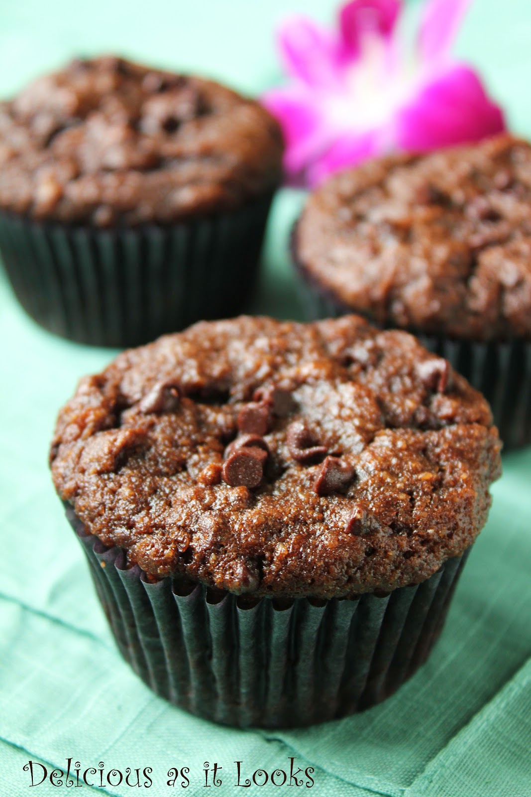 Double Chocolate Almond Banana Muffins (GlutenFree, GrainFree