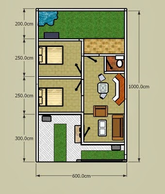   Contoh Rumah Ukuran Tanah 5x15 Meter - Rumah Minimalis Modern
