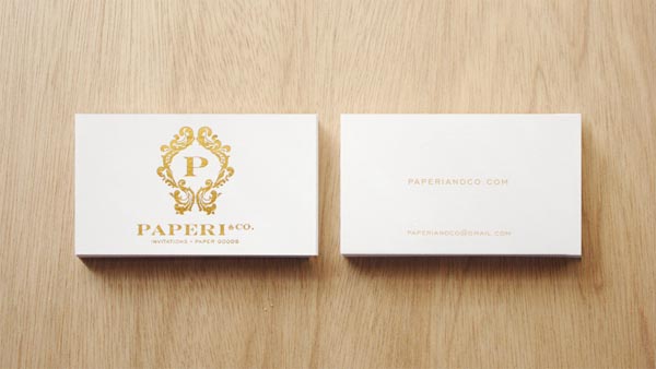 Gold Foiled Business Card Gold Foiled Business Card
