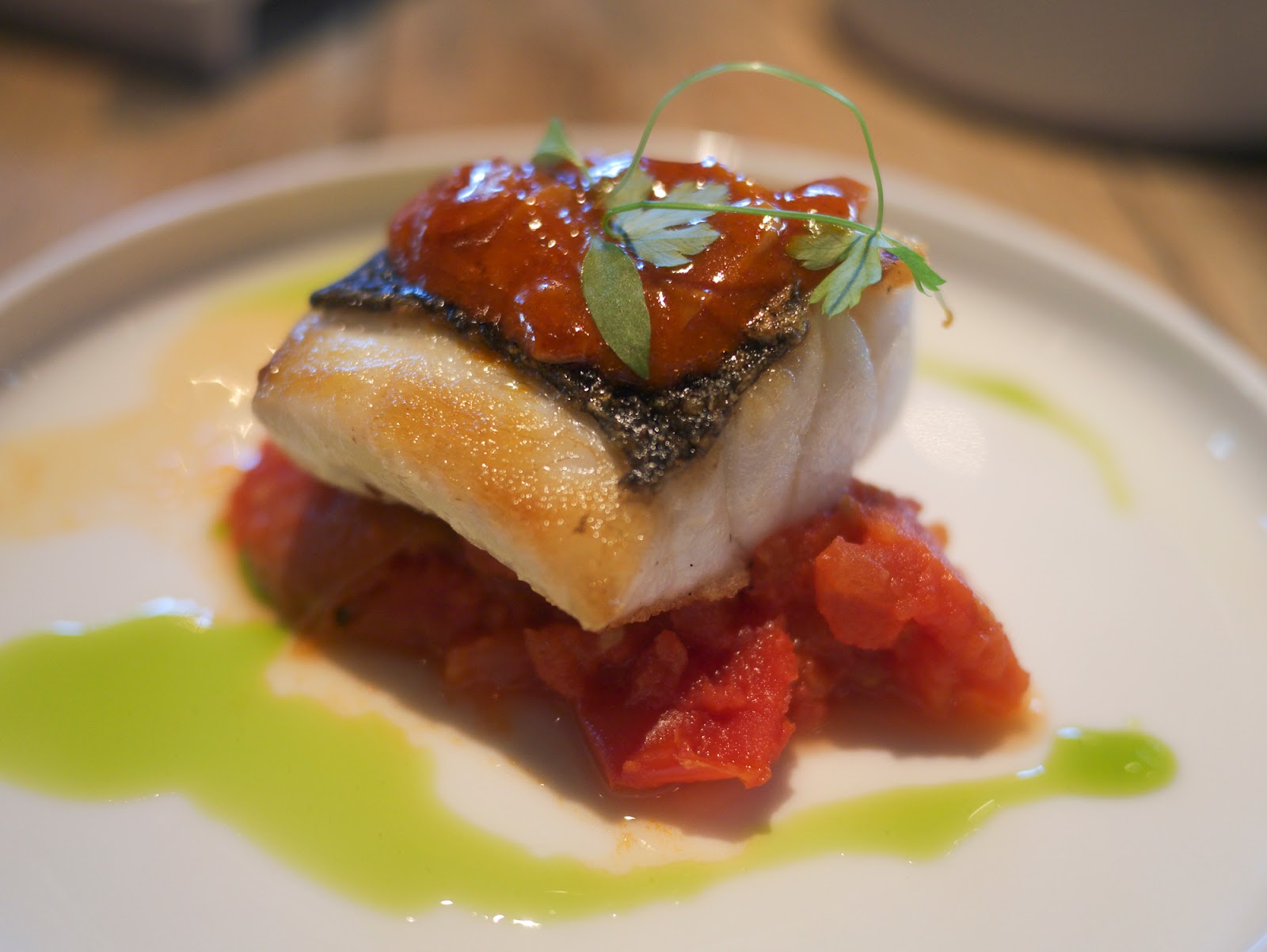 Bravas Tapas restaurant St Katherine Docks London Mediterranean Seabass Bravas Tapas restaurant St Katherine Docks London Mediterranean Seabass