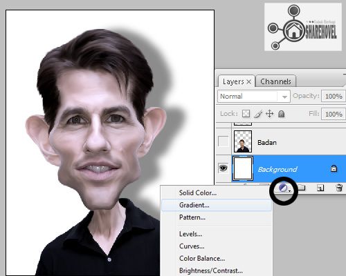 new fill or adjustment layer gardient fill new fill or adjustment layer gardient fill - Mengubah Foto Menjadi Karikatur Dengan Photoshop