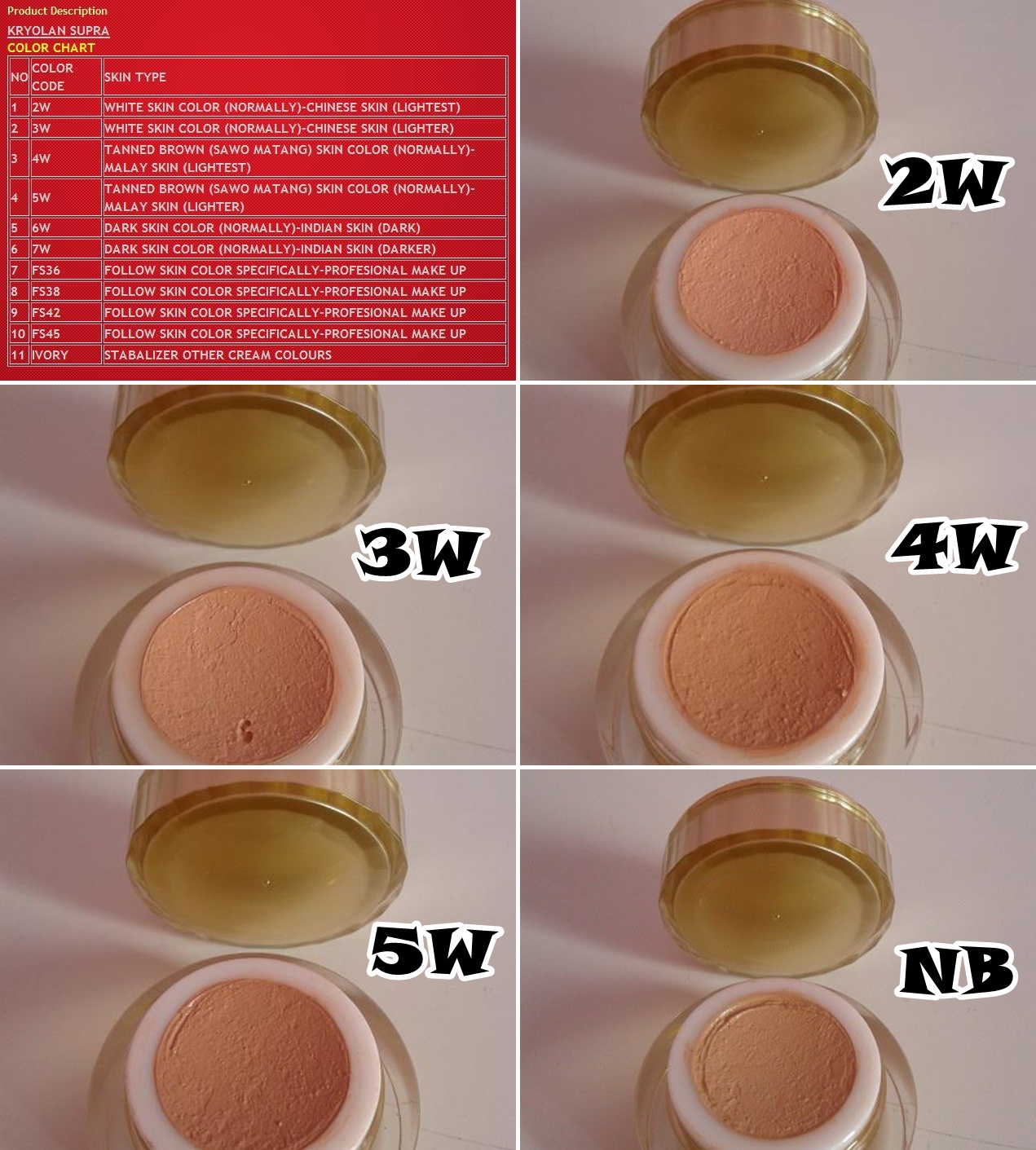 Niena's Beauty Shop Kryolan Supracolor Foundation Murah