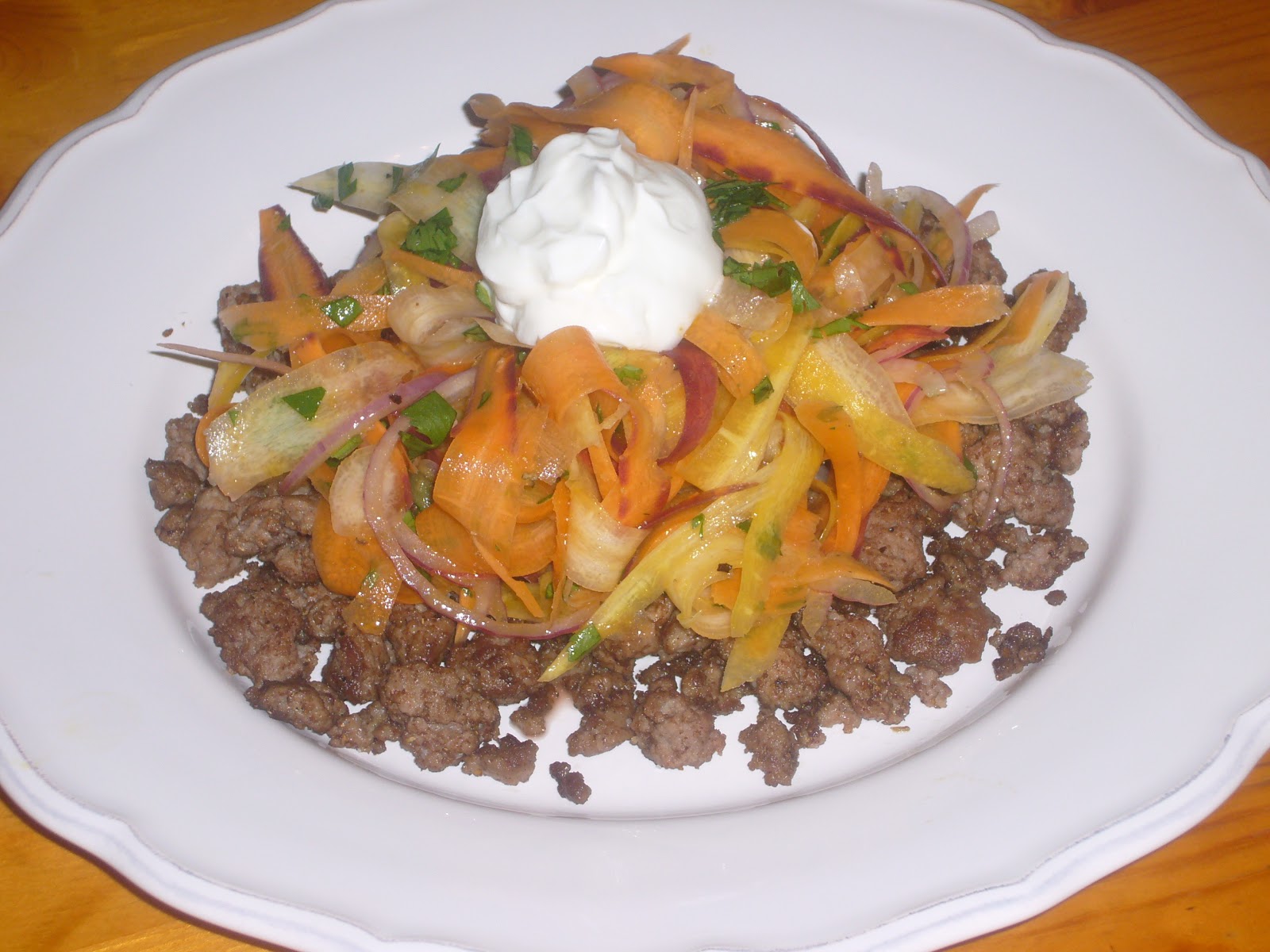 Kitchen Sink Diaries Indian Carrot & Lamb Salad