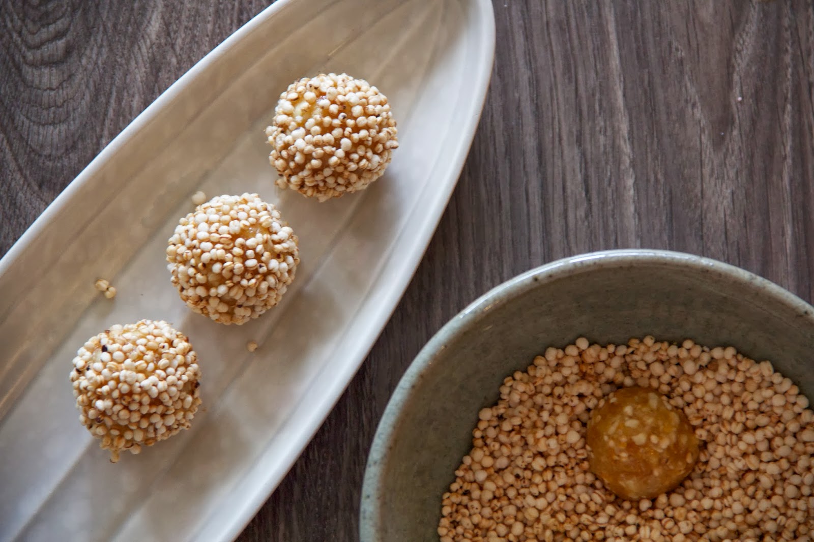 Puffed Quinoa, Apricot & Cashew Balls Little & Loved