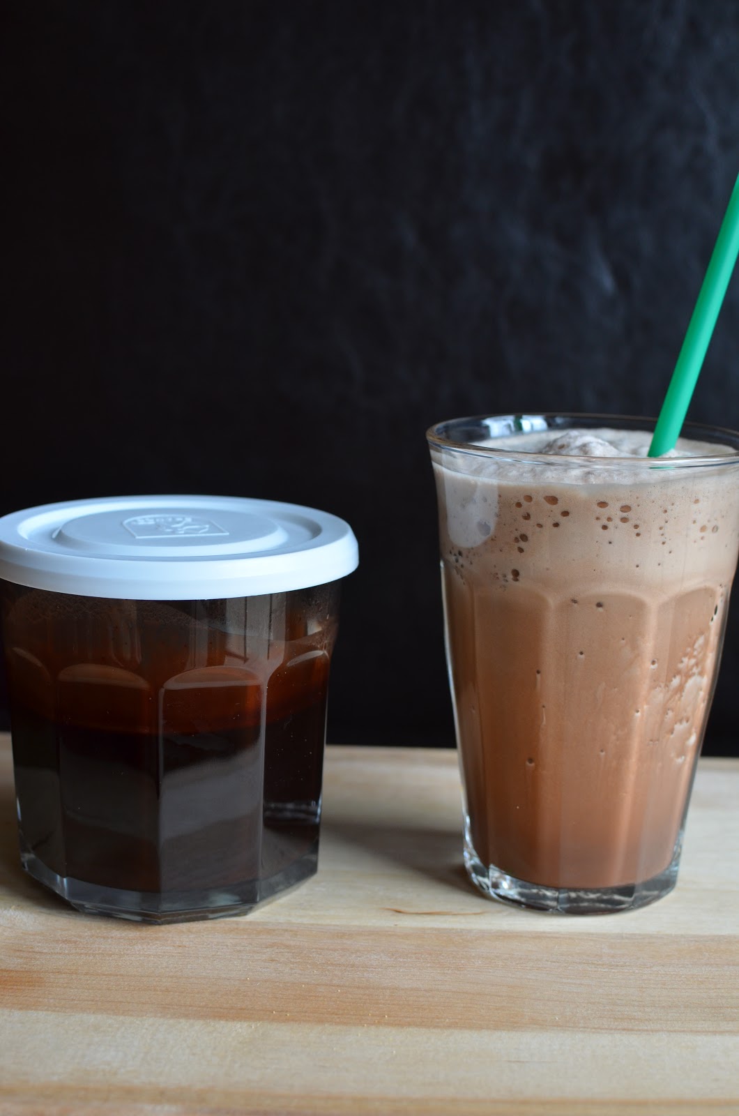 Playing with Flour Mock mocha frap and homemade chocolate syrup