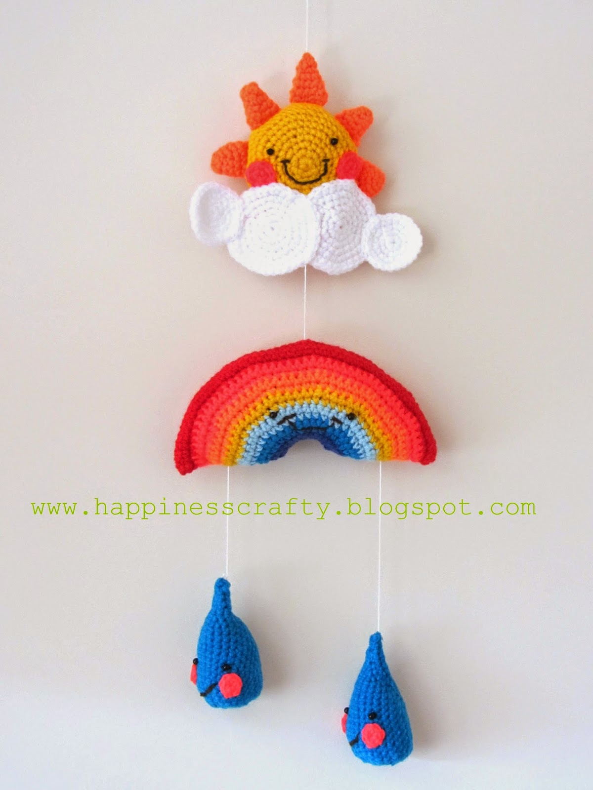 Happiness Crafty Crochet Baby Mobile Free Pattern