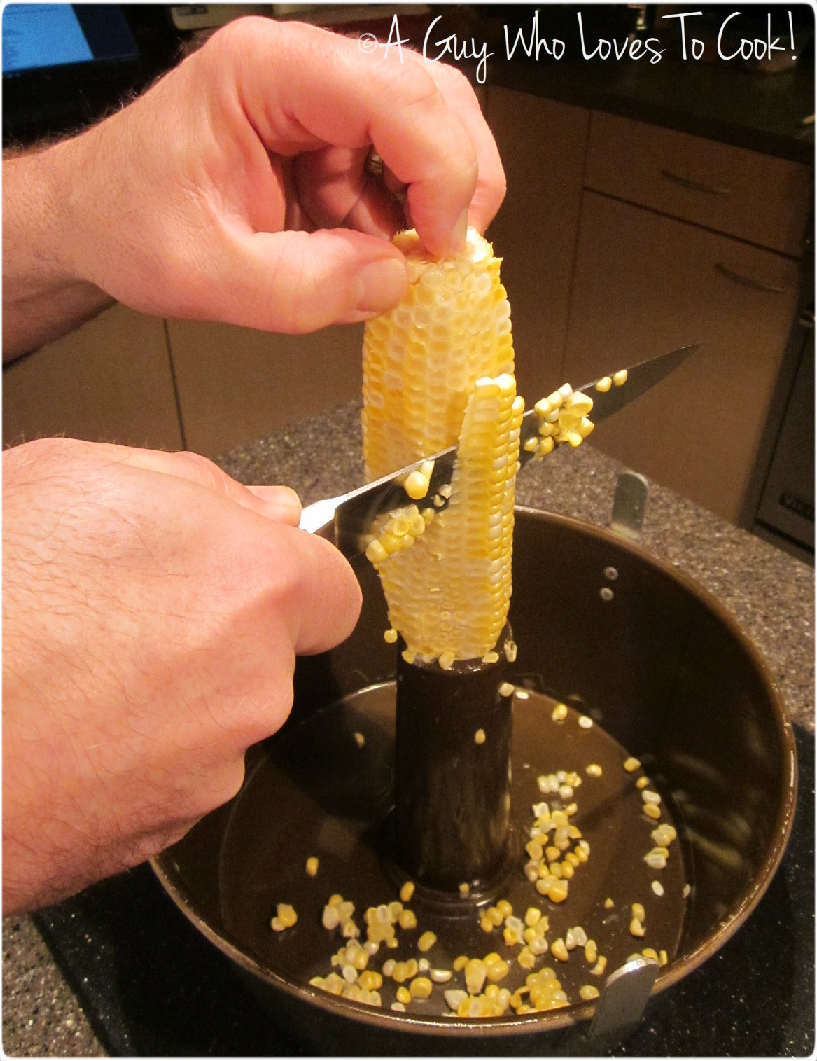 Shucking fresh corn Shucking fresh corn