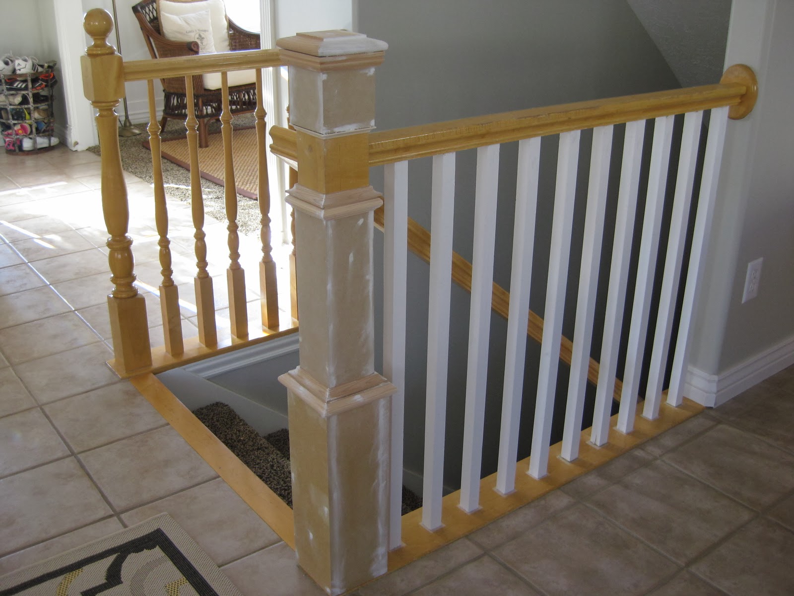 TDA decorating and design DIY Stair Banister Tutorial Part 2