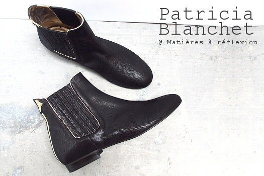 Bottines Patricia Blanchet cuir noir glitter