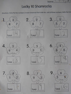 Mrs. T's First Grade Class: Shamrock Math