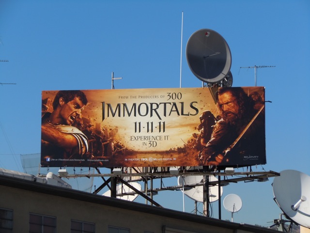 Immortals movie billboard