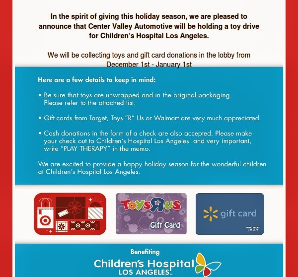Reseda Body Shop Collects Toys for Children's Hospital During the Holidays The Auto Body Shop