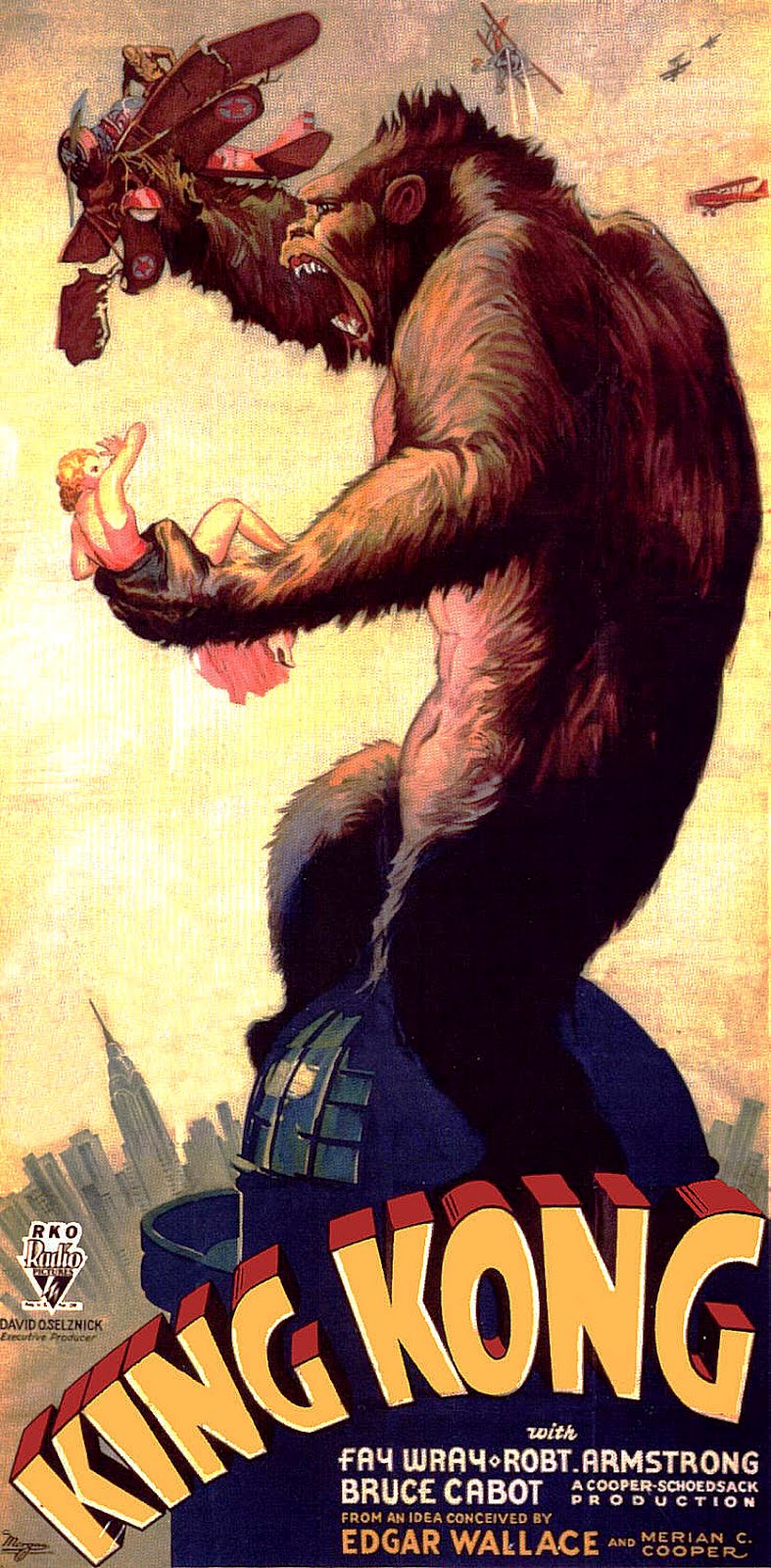 King Kong (1933 film) Original theatrical poster Public Domain Clip Art