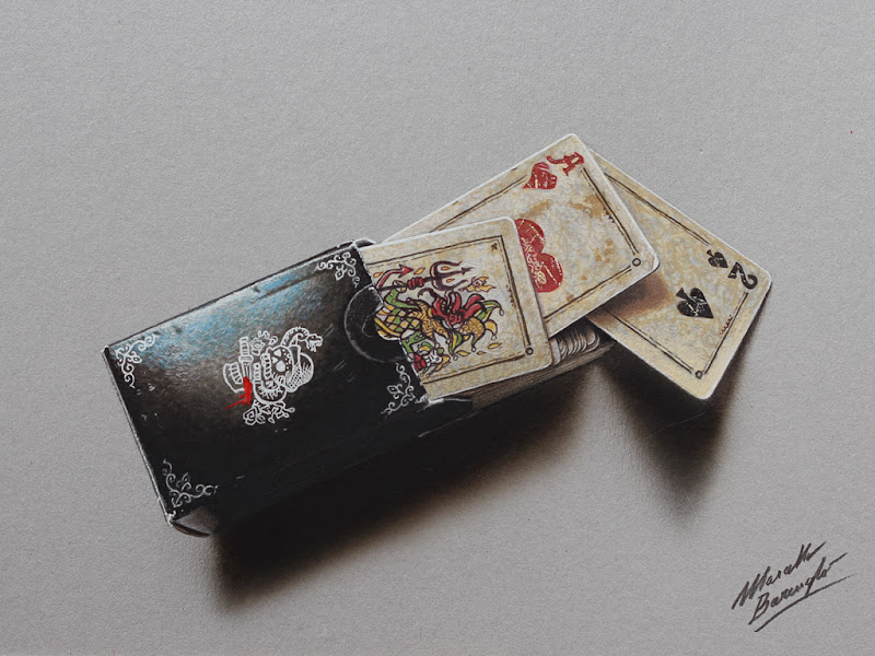 A set of playing cards drawing Marcello Barenghi