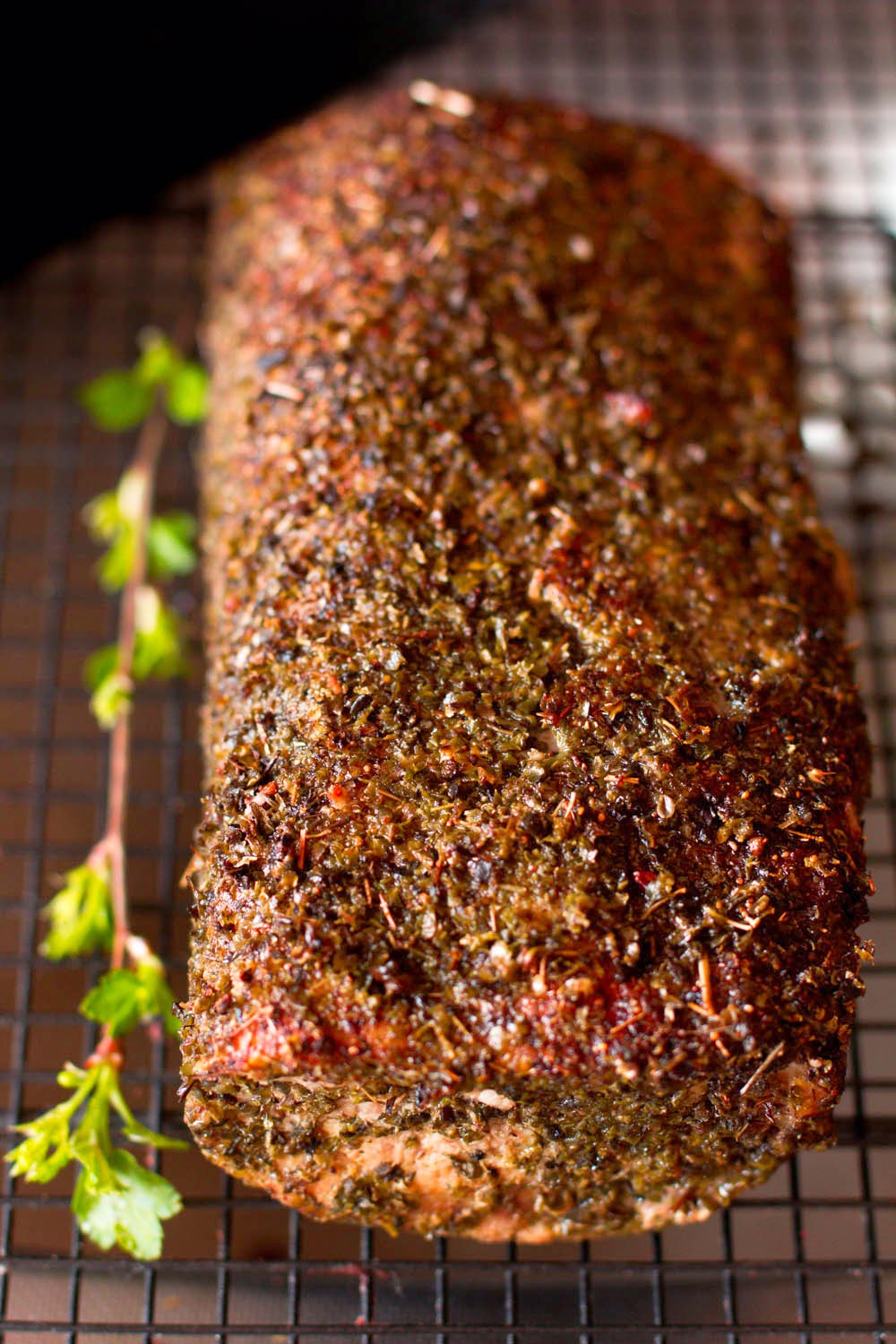 Schab pieczony w majeranku Pork roast in majoram