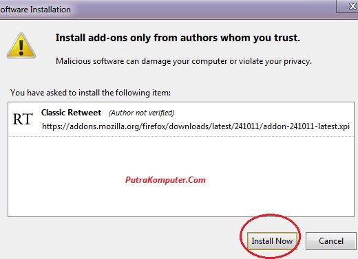 Install Classic Retweet Twitter