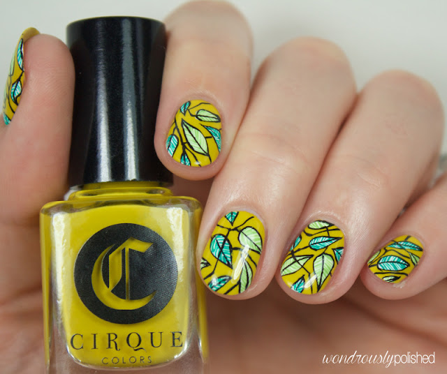 cirque hustle leaf nail art