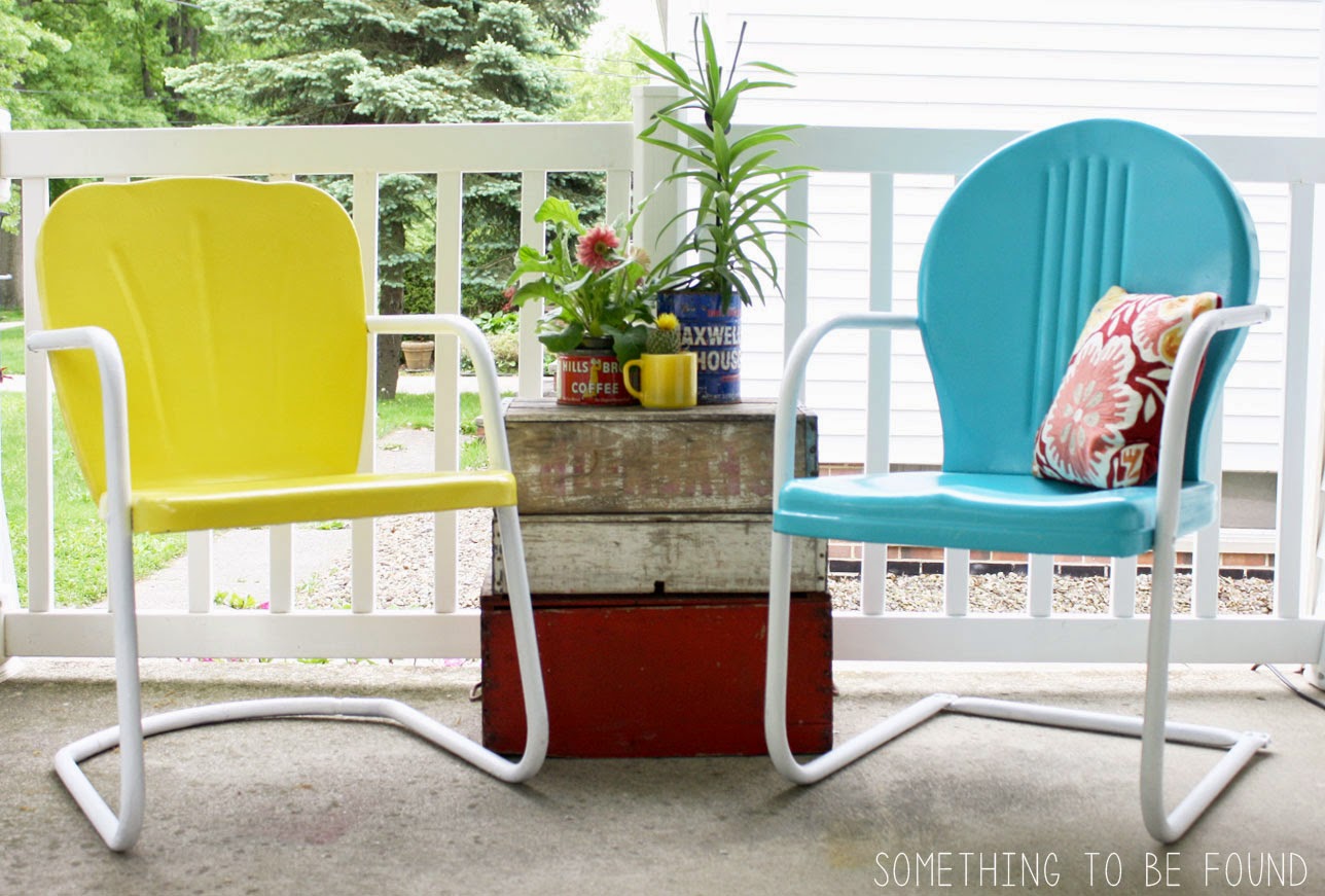 Painted Vintage Metal Outdoor Chairs | Something to be Found
