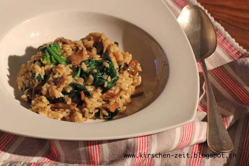 Kirschenzeit Risotto ai funghi porcini e spinaci