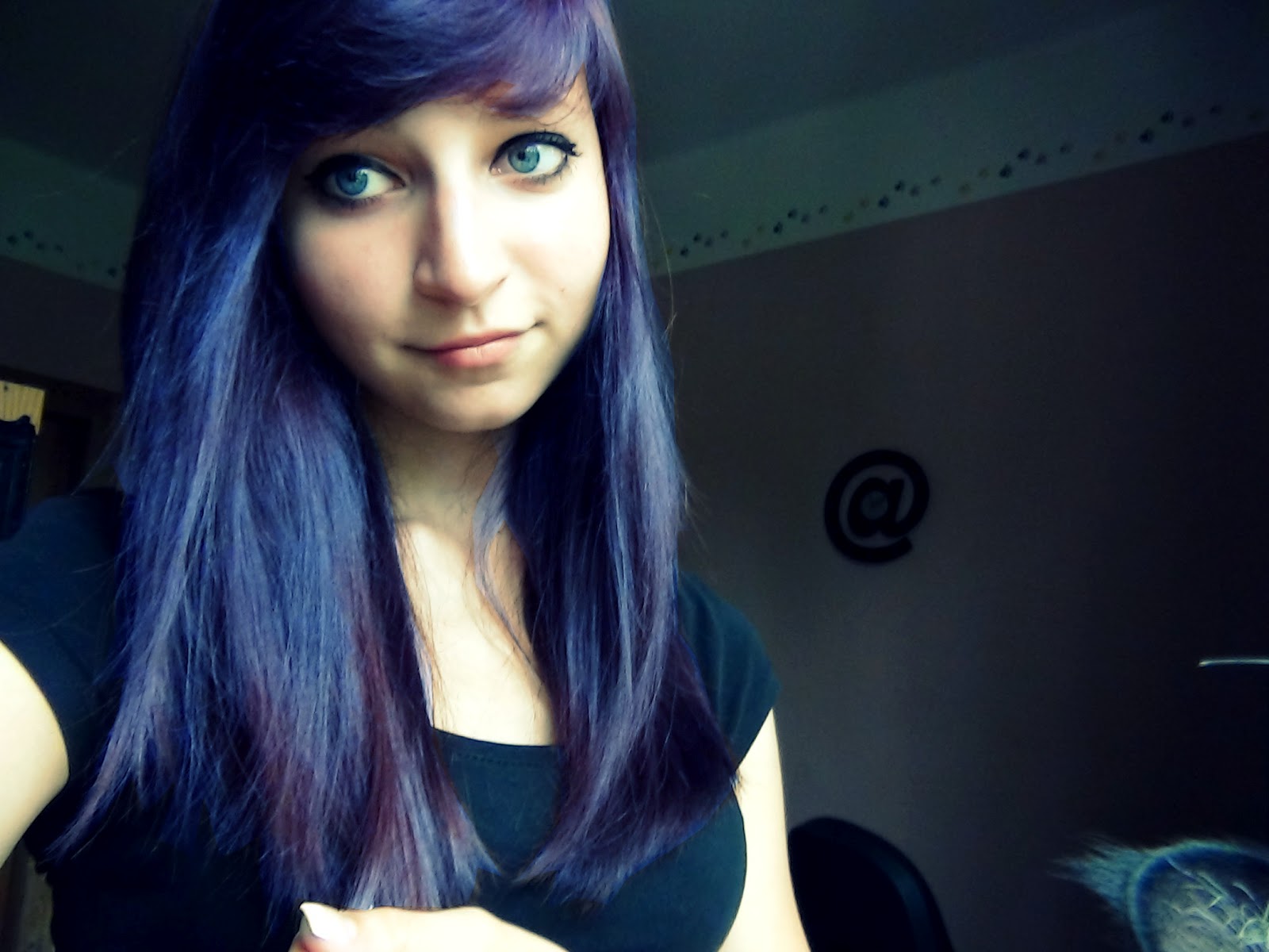 Blaue Haare