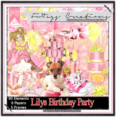 Lilys Birthday Party, Scrap kit by Claire Slack aka FwTags