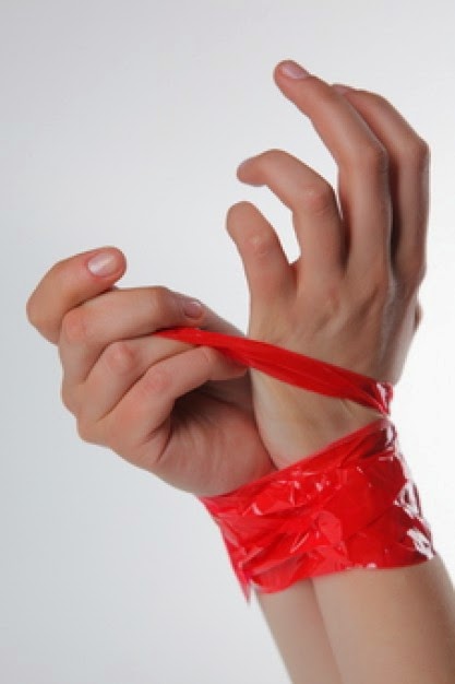 Бондажный скотч TOYFA Theatre, красный 0T-00012114 - TOYFA - Веревки и ленты - Купить