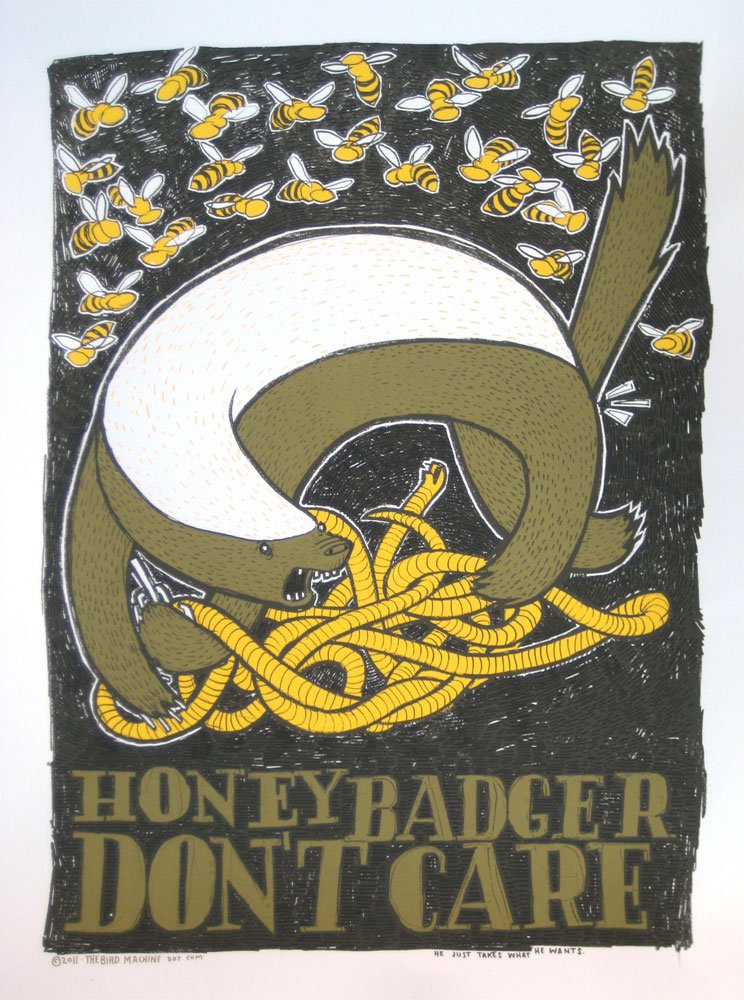 honey badger dont give a. honey badger cartoon. honey badger dont give a.