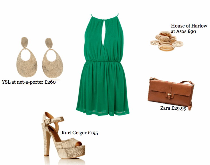 green topshop dress