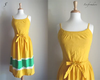 robe vintage jaune 60 - selection by Chez Violette