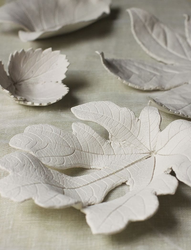 designers block DIY Clay Leaf Bowls