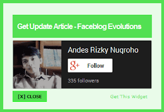 Pop Up Widget Google+ Follower