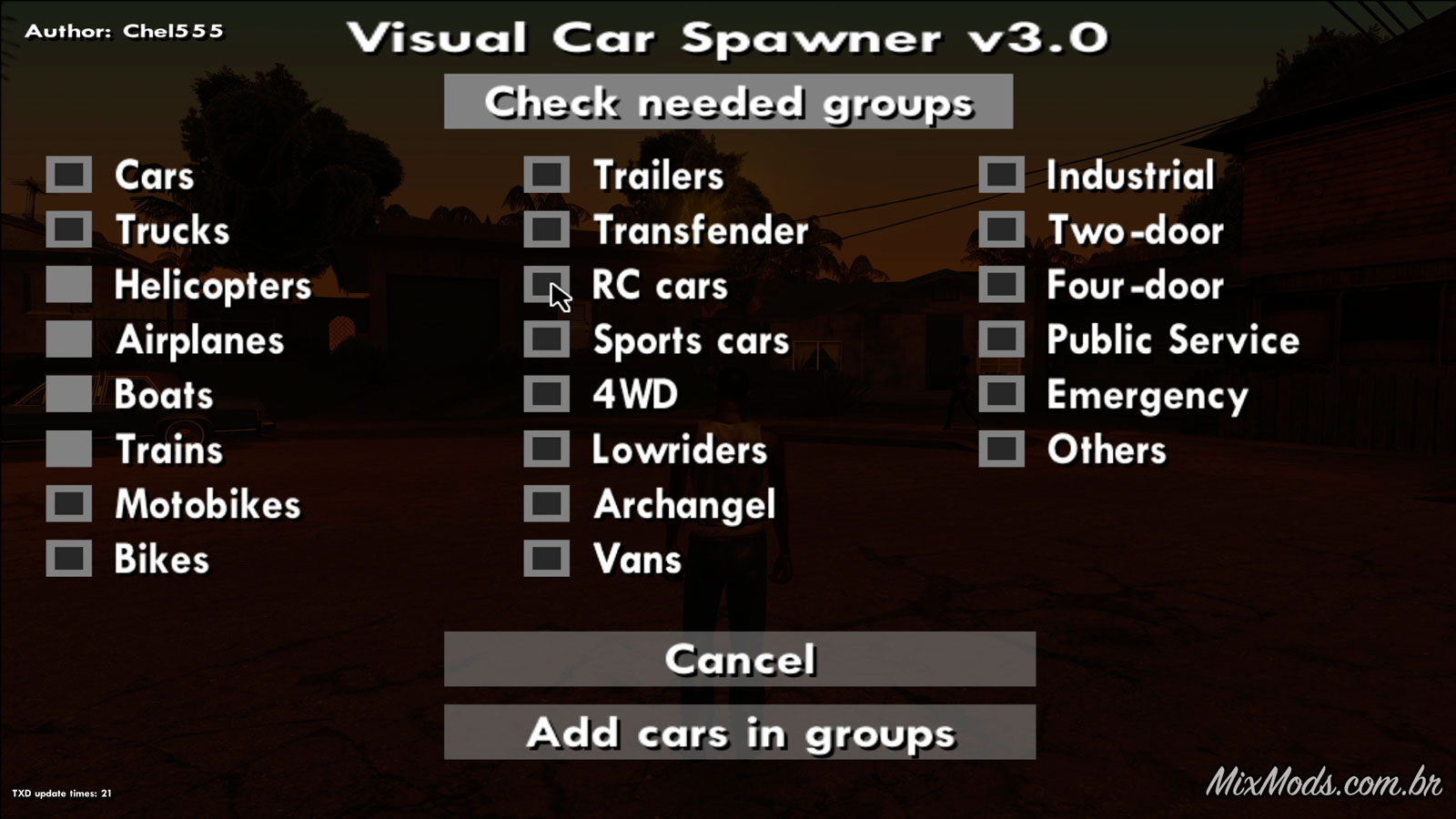 Car Spawner by fastman92 - MixMods