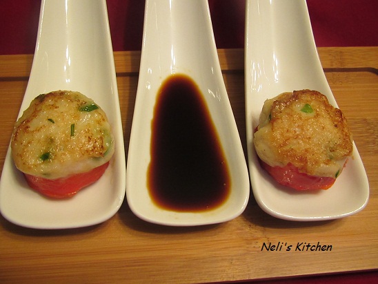 Fish Cake on Bell Pepper