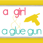 A girl and a glue gun