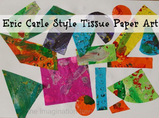 recycled collage-style wrapping paper