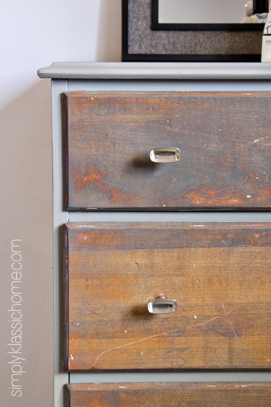 Two Toned Painted Stained Dresser Yellow Bliss Road I Rubbed On Minwax Stain In Weathered Grey And Wiped It Off Immediately But A Of Drawers Came Out Bit Splotchy Tried To Even That