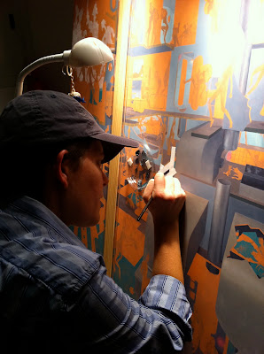 Artist painting