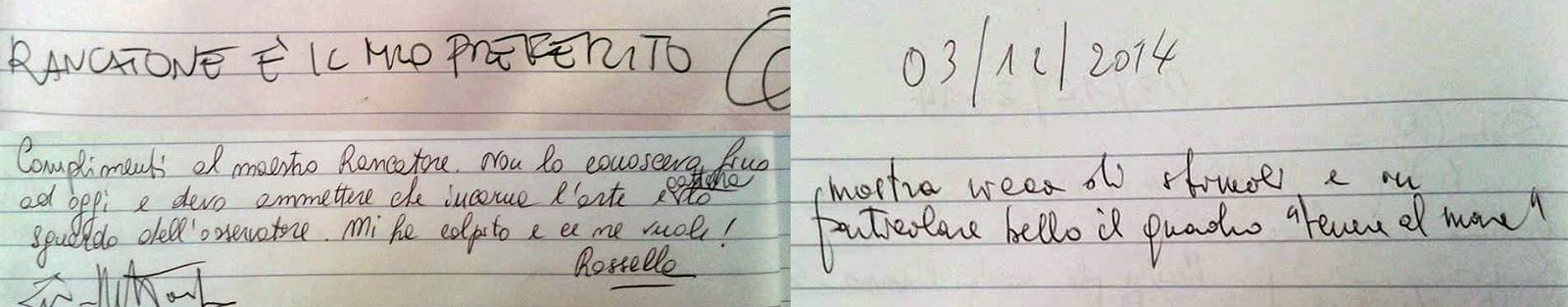 Commenti Rancatore Commenti "Luci sull'Arte"