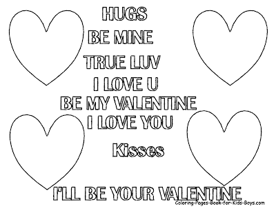 Valentine Card Coloring Pages