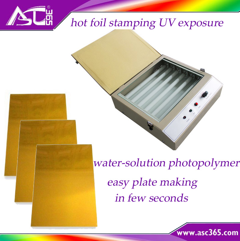 hot stamping making plate UV exposure watersolution photopolymer