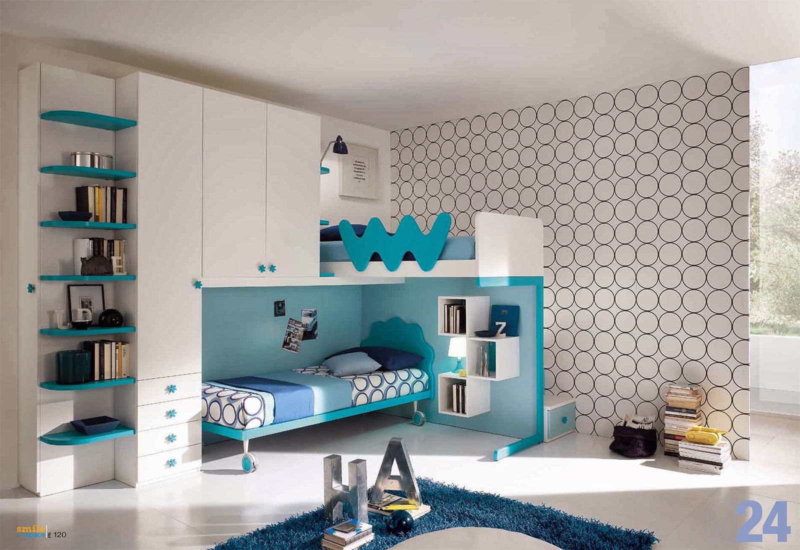 Dormitorios para adolescentes color turquesa - Dormitorios colores y