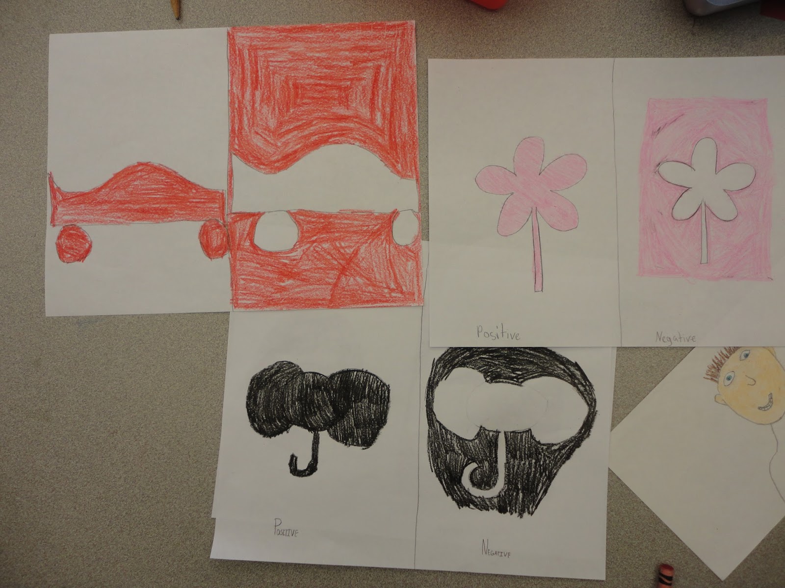 Mr Kantor's Classroom: 4th Grade Positive Negative painting
