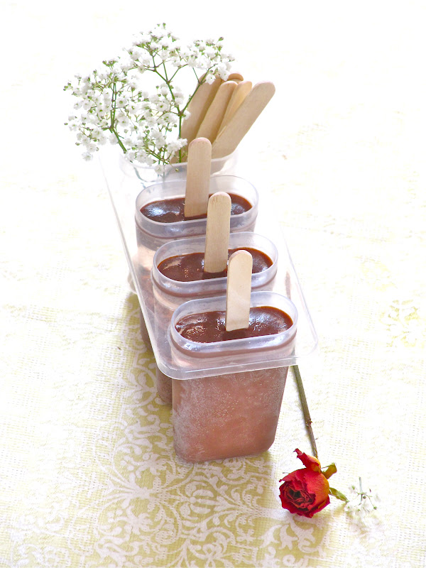 Plateful Ice Pops — Fizzy Mango Mint Popsicle, and Creamy Chocolaty