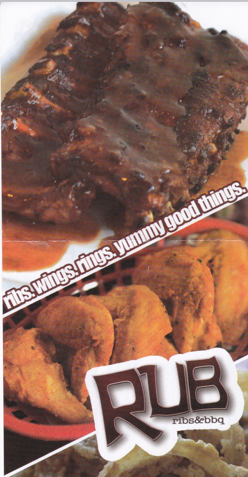 Menus in Manila Rub Ribs & BBQ Menu